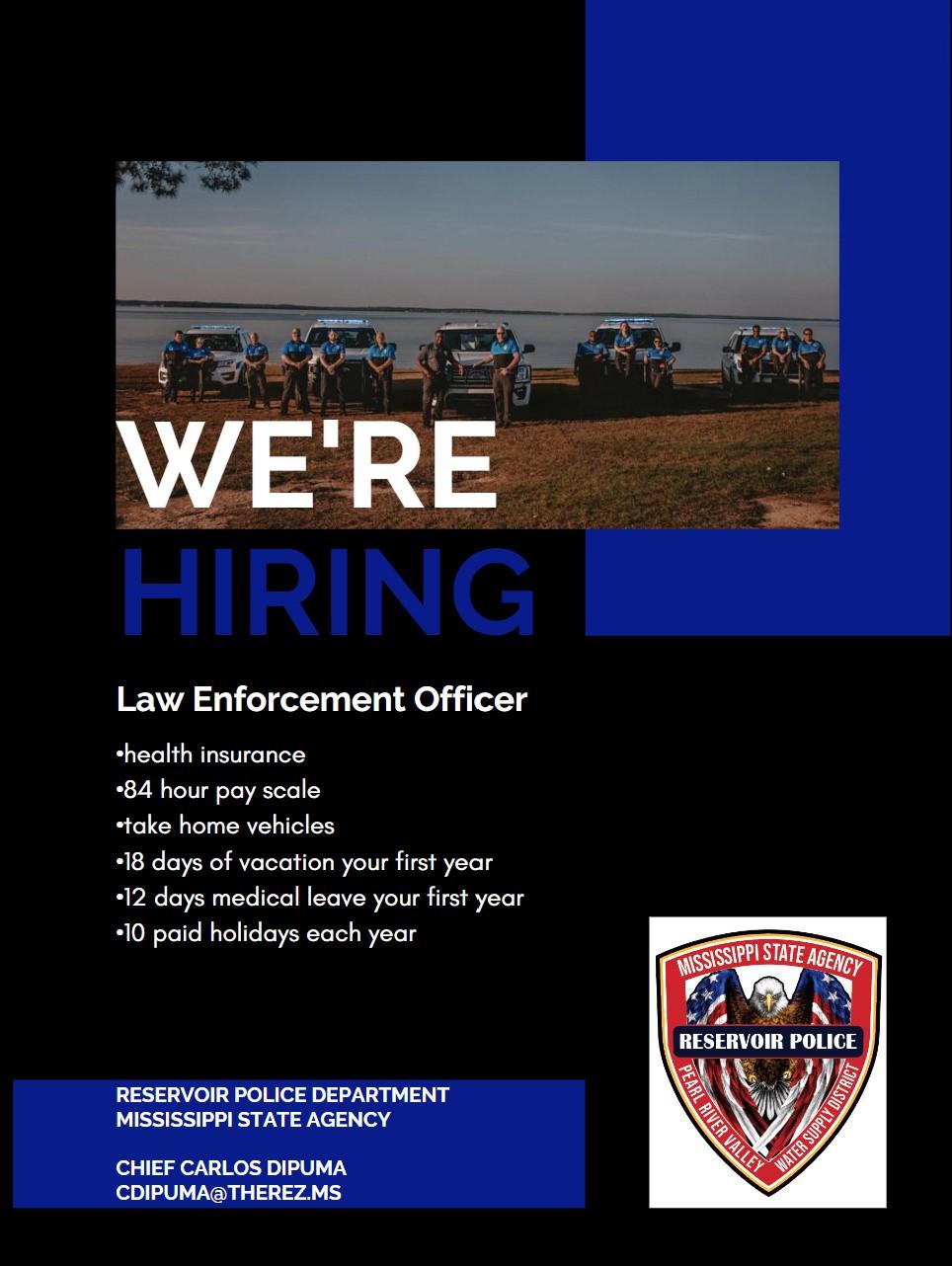 Reservoir Police Now Hiring